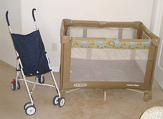 travel cot crib and stroller